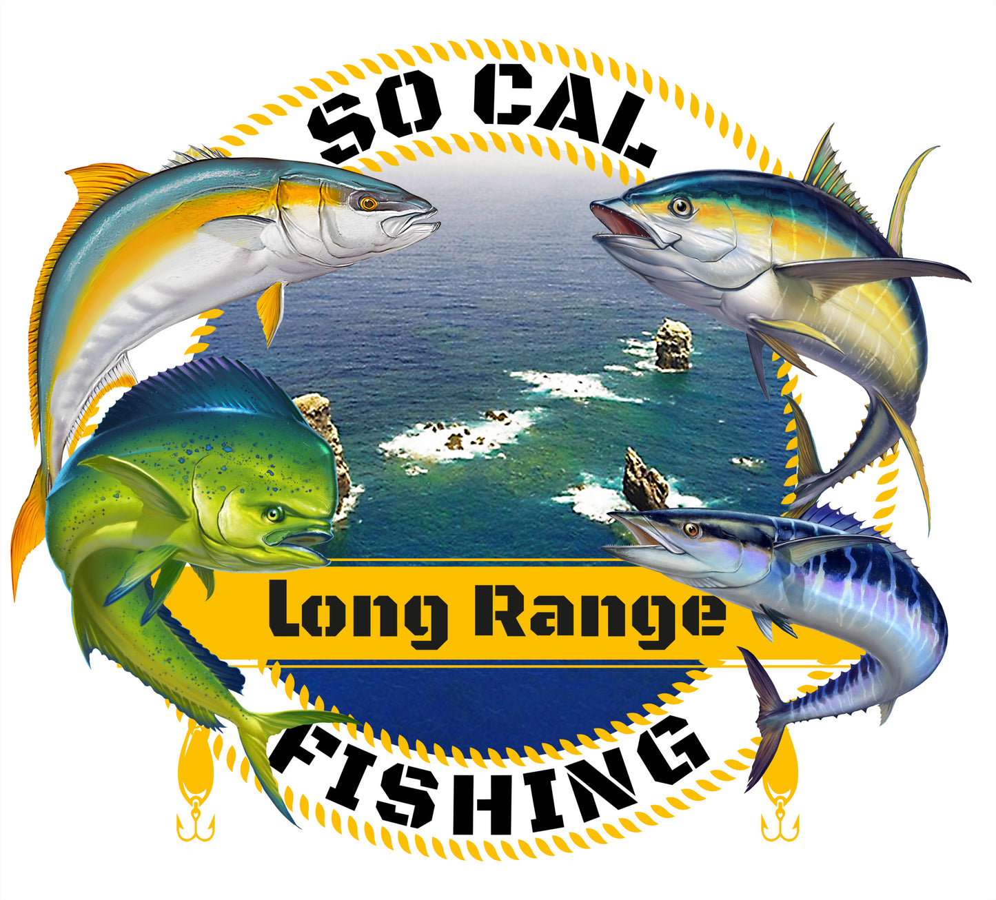 So Cal Long Range Fishing T-Shirts - With Pocket