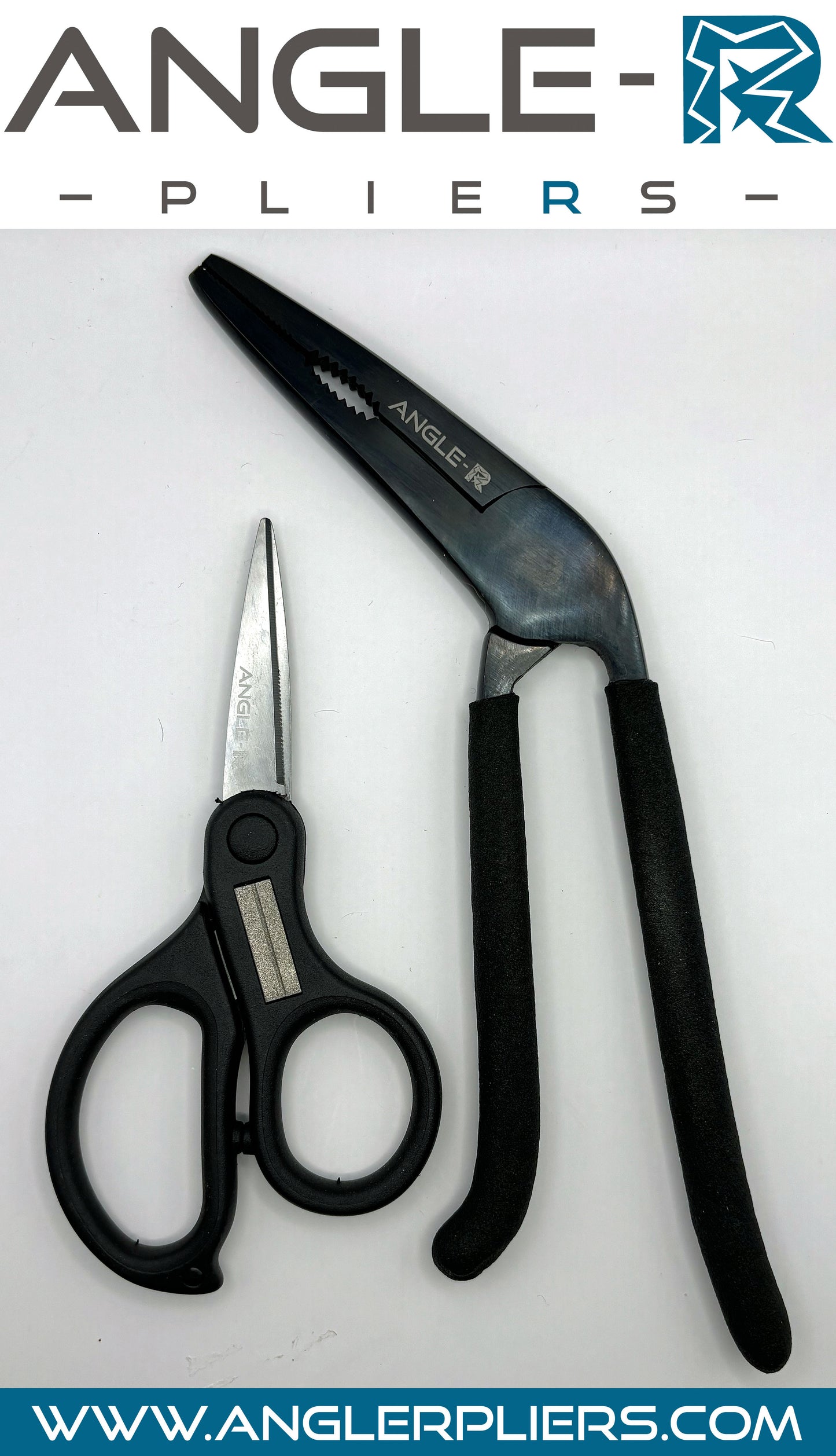 Angle-R Ergonomic Pliers w/ Leather Sheath & Braid Scissors