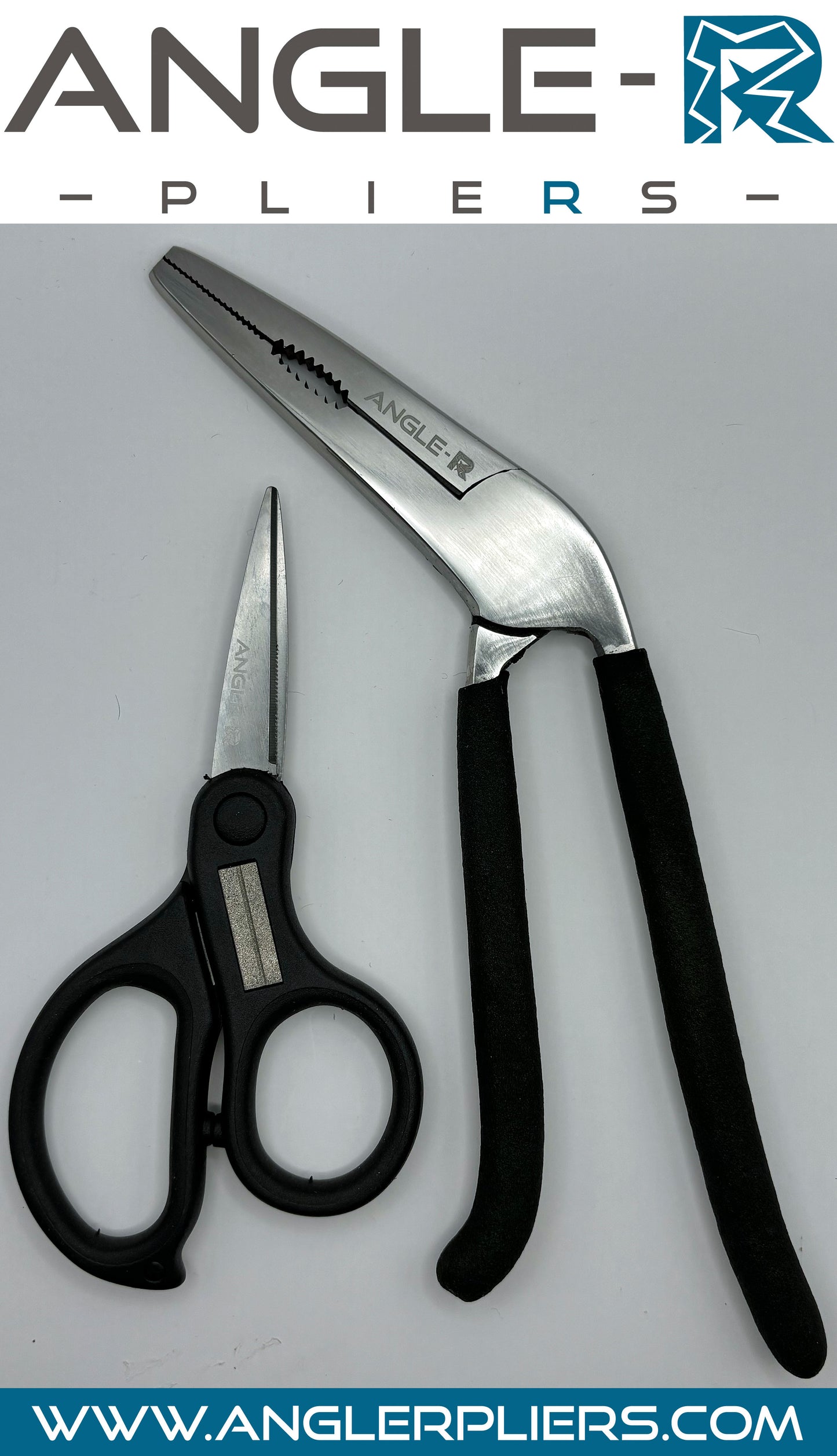 Angle-R Ergonomic Pliers w/ Leather Sheath & Braid Scissors