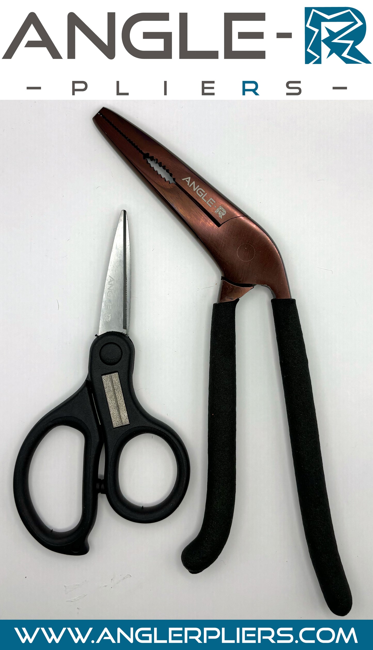 Angle-R Ergonomic Pliers w/ Leather Sheath & Braid Scissors