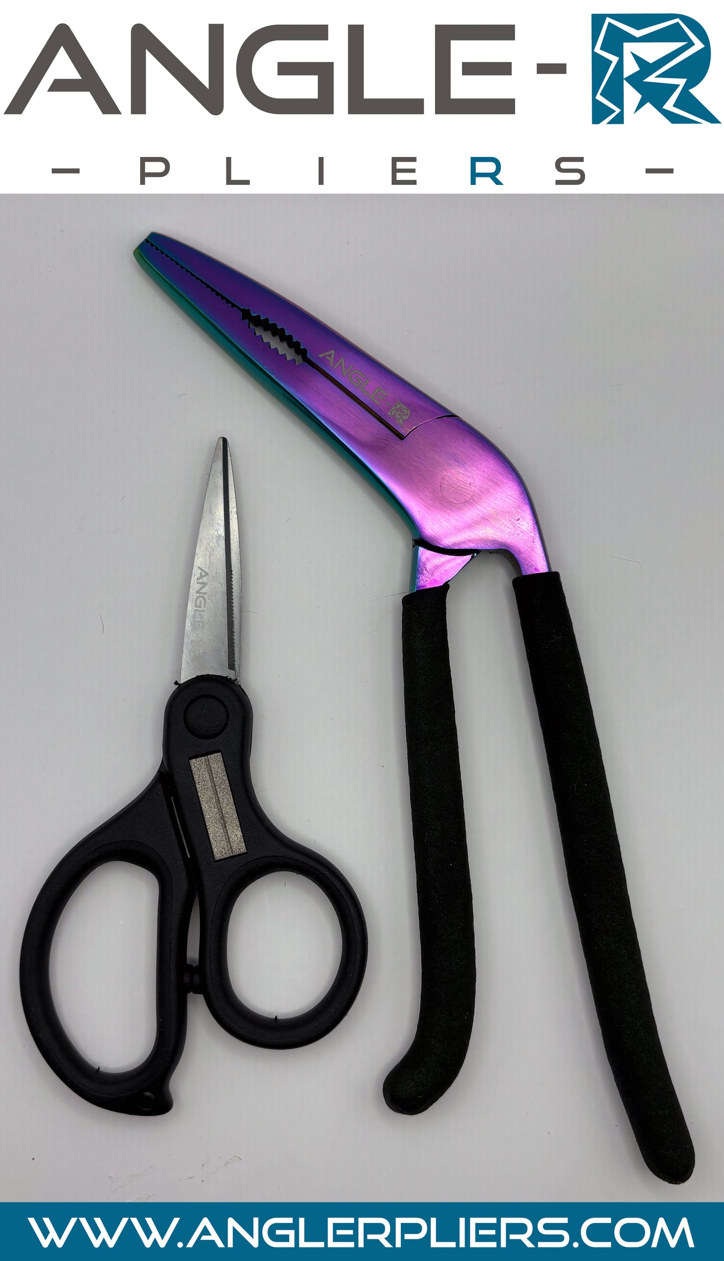 Angle-R Ergonomic Pliers w/ Leather Sheath & Braid Scissors